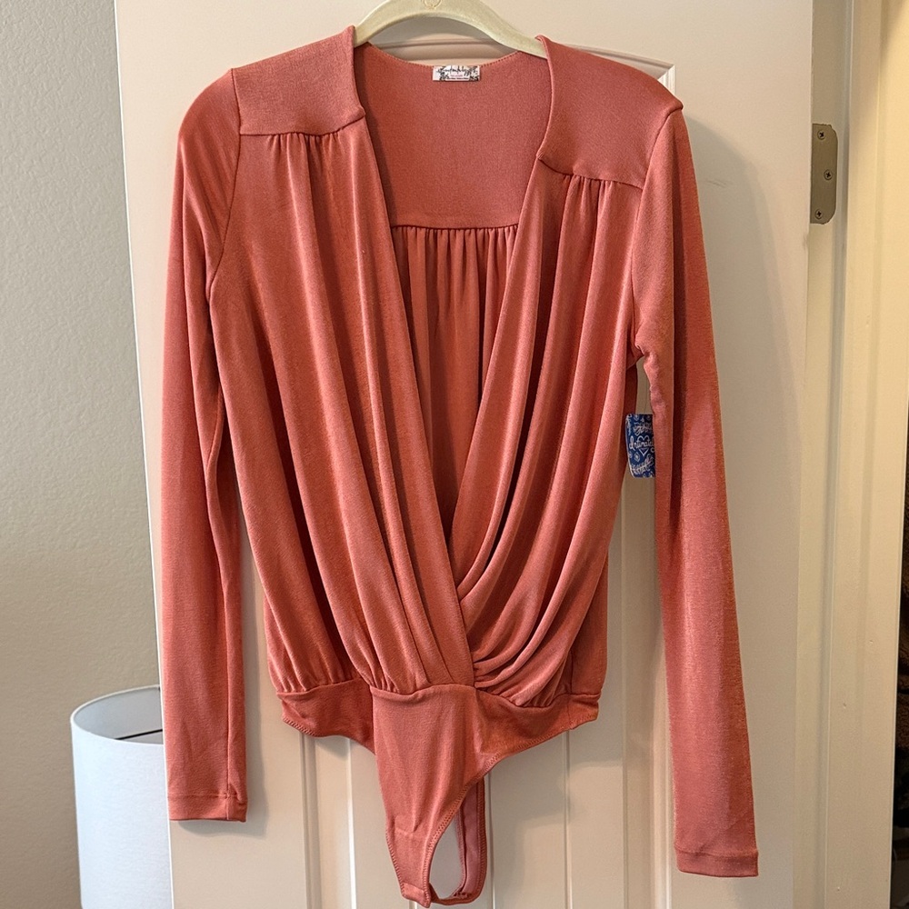 Free People Long Sleeve Bodysuit, NWT